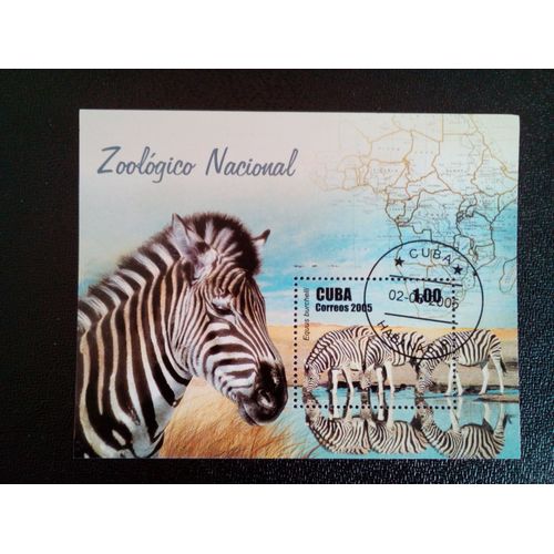 Timbre Cuba Yt Bf 203 Zèbre Des Plaines (Equus Burchelli) 2005 ( 14812 )