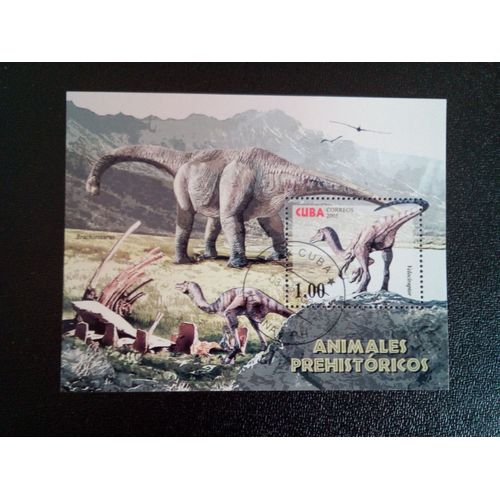Timbre Cuba M I Bl 196 Velociraptor 2005 ( 14812 )