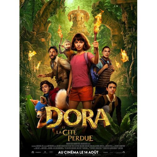 Dora Et La Cité Perdue - Affiche Originale De Cinéma - Format 40x60 Cm - Un Film De James Bobin Avec Isabela Moner, Danny Trejo, Jeffrey Wahlberg, Benicio Del Toro, Eugenio Derbez - Année 2019