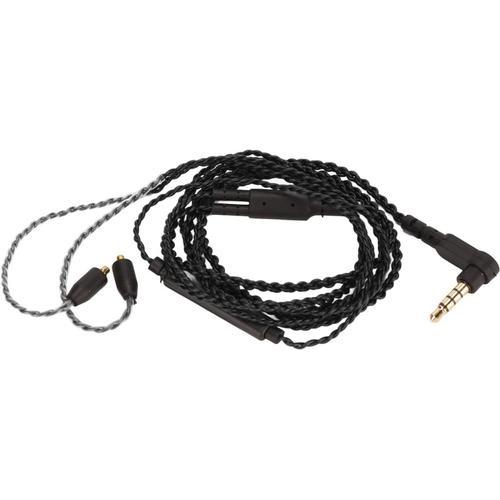 Câble de Casque de Rechange avec Micro pour SE215 SE315 SE535 SE846UE900 pour AUDIOSENSE TK200 T100 pour W Series ES Series UM Pro AM Pro Series XBA A3 XBA A2 XBA H3 XBA (Noir)