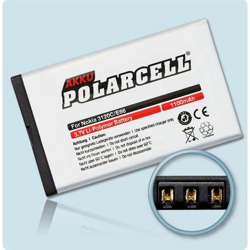 Batterie Li-Polymer 3,7 V 1100 Mah / 4,07 Wh Haut De Gamme Pour Nokia 206 - Garantie 1 An - De Marque Polarcell®