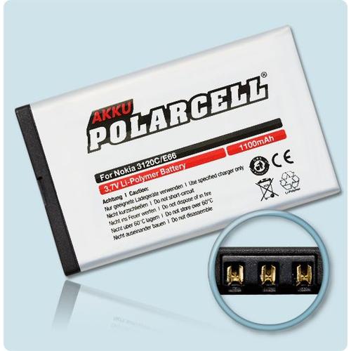 Batterie Li-Polymer 3,7 V 1100 Mah / 4,07 Wh Haut De Gamme Pour Nokia 206 Dual Sim - Garantie 1 An - De Marque Polarcell®