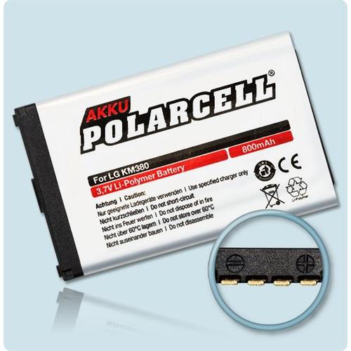 Batterie Li-Polymer 3,7 V 800 Mah / 2,96 Wh Haut De Gamme Pour Lg Gb250 - Garantie 1 An - De Marque Polarcell®