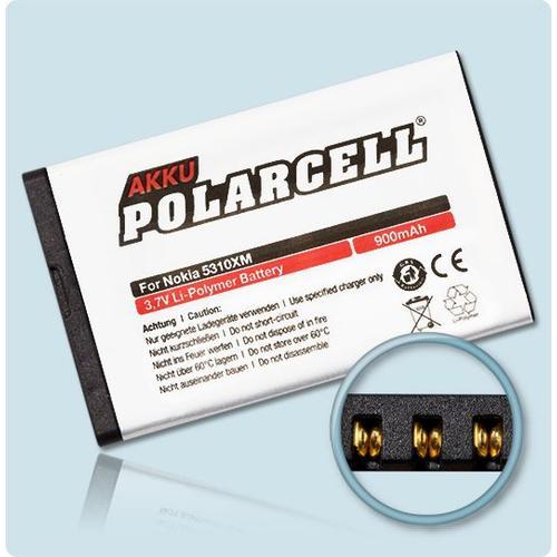 Batterie Li-Polymer 3,7 V 900 Mah / 3,33 Wh Haut De Gamme Pour Nokia X3-00 - Garantie 1 An - De Marque Polarcell®