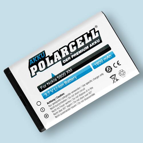 Batterie Li-Ion 3,7 V 1600 Mah / 5,92 Wh Haut De Gamme Pour Nokia 5230 - Garantie 1 An - De Marque Polarcell®