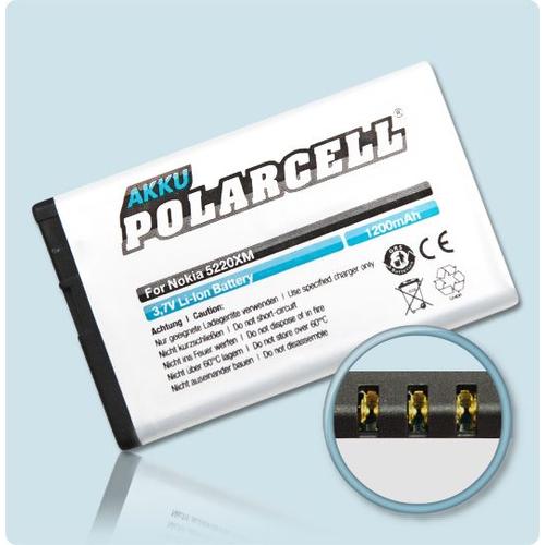 Batterie Li-Ion 3,7 V 1200 Mah / 4,44 Wh Haut De Gamme Pour Nokia C5-00 - Garantie 1 An - De Marque Polarcell®