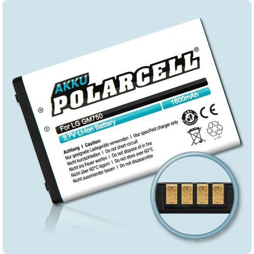 Batterie Li-Ion 3,7 V 1600 Mah / 5,92 Wh Haut De Gamme Pour Lg Gw620 - Garantie 1 An - De Marque Polarcell®