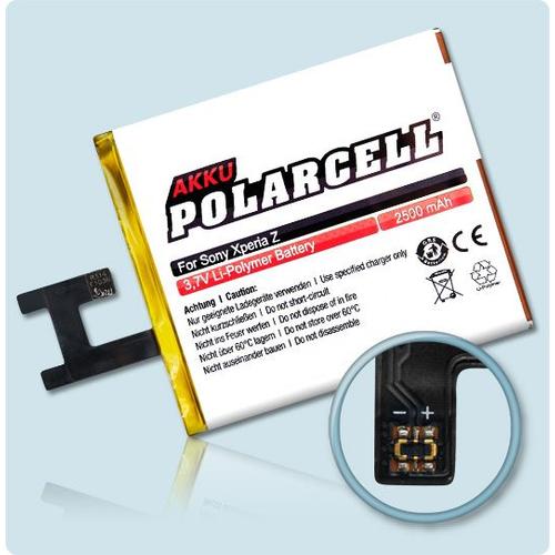 Batterie Li-Polymer 3,7 V 2500 Mah / 9,25 Wh Haut De Gamme Pour Sony Xperia Z (L36h) - Garantie 1 An - De Marque Polarcell®