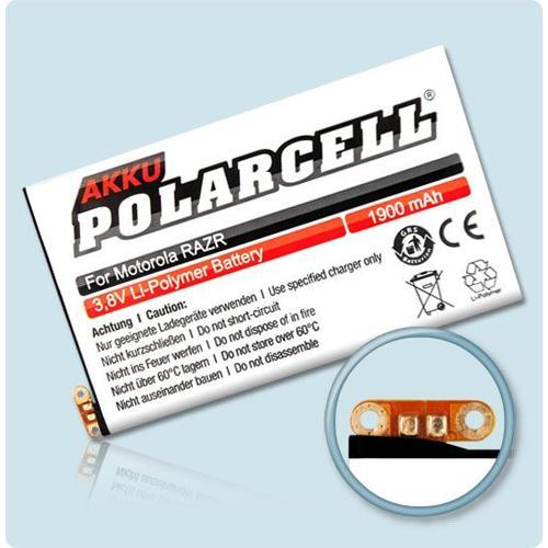 Batterie Li-Polymer 3,8 V 1900 Mah / 7,22 Wh Haut De Gamme Pour Motorola Droid Razr (Xt912) - Garantie 1 An - De Marque Polarcell®