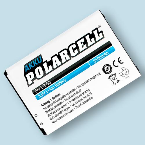 Batterie Li-Ion 3,8 V 3100 Mah / 11,78 Wh Haut De Gamme Pour Lg G3 Lte (F460) - Garantie 1 An - De Marque Polarcell®