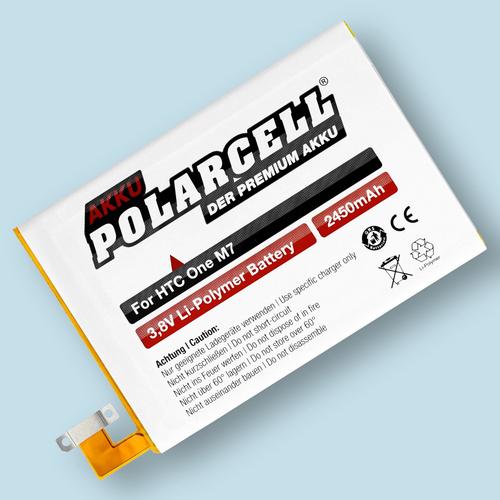 Batterie Li-Polymer 3,8 V 2450 Mah / 9,31 Wh Haut De Gamme Pour Htc One (801n) - Garantie 1 An - De Marque Polarcell®