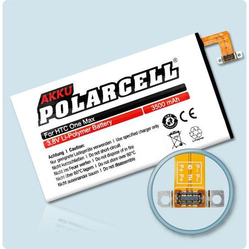 Batterie Li-Polymer 3,8 V 3500 Mah / 13,30 Wh Haut De Gamme Pour Htc One Max Dual Sim - Garantie 1 An - De Marque Polarcell®