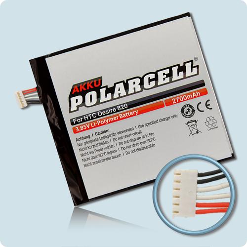 Batterie Li-Polymer 3,85 V 2700 Mah / 10,40 Wh Haut De Gamme Pour Htc Desire 820 Dual Sim (D820s) - Garantie 1 An - De Marque Polarcell®