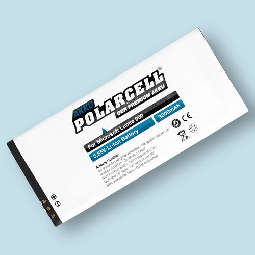 Batterie Li-Ion 3,85 V 3200 Mah / 12,32 Wh Haut De Gamme Pour Microsoft Lumia 950 (Rm-1105) - Garantie 1 An - De Marque Polarcell®