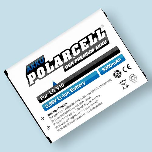 Batterie Li-Ion 3,85 V 3200 Mah / 12,32 Wh Haut De Gamme Pour Lg V10 (H961s) - Garantie 1 An - De Marque Polarcell®