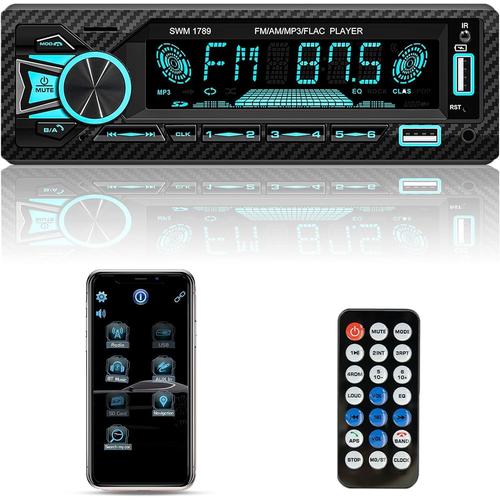 Rds Autoradio Mit Sprachsteuerung, 5.1 Dual Bluetooth Mit Hands-Free Kit, Fm&am Car Radio Mit Auto Orten Und Finden, Ios&android 1