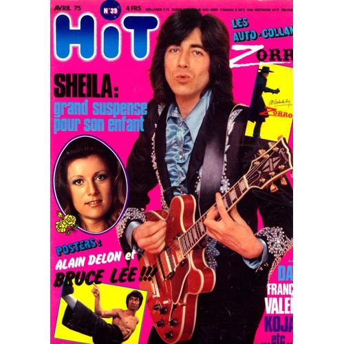 Hit Magazine 39 1975 Sheila Ringo/Bruce Lee/Delon/Brant/Dave/Kojak/Lenorman/Hardy/Sanson/Sawada/Juve