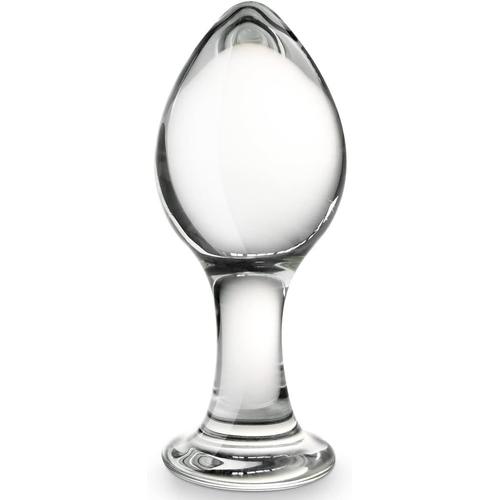 Transparent Transparent Gode En Verre Buttplug Trainer, Stimulateur Du Point G Plug Anal Avec Cône De Choc En Verre Cristal Gode Anal Butt