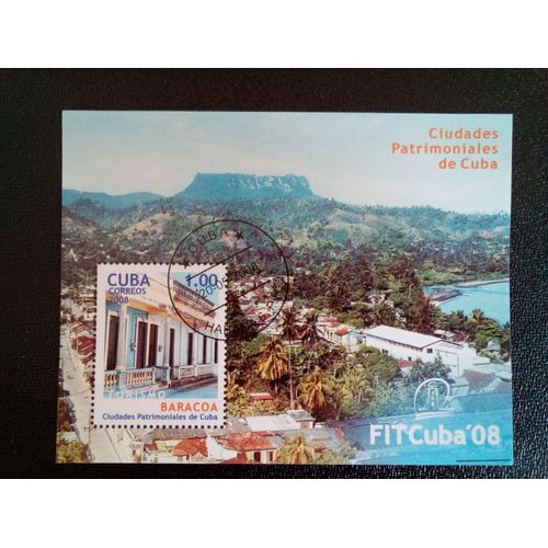 Timbre Cuba M I Bl 241 Fit Cuba '08 Baracoa 2008 ( 14812 )