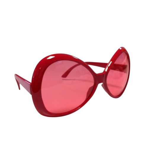 Lunettes Disco Adulte Rouge