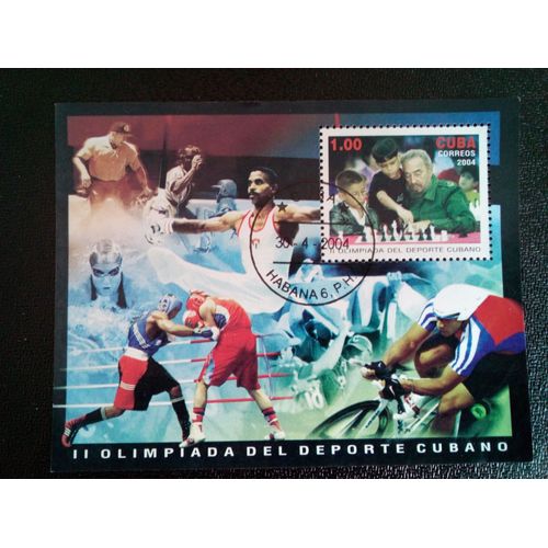Timbre Cuba M I Bl 190 Olympiade Nationale Des Sports 2004 ( 14812 )