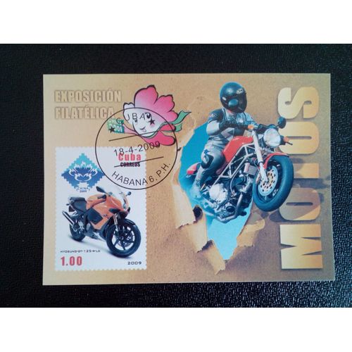 Timbre Cuba Yt Bl 259 Moto 2009 ( 14812 )