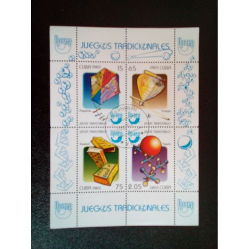 Timbre Cuba M I Bl 268 Jeux Traditionnels 2009 ( 14812 )