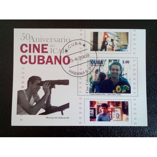 Timbre Cuba M I Bl 258 Cinéma Cubain 50ème Anniversaire 2009 ( 14812 )