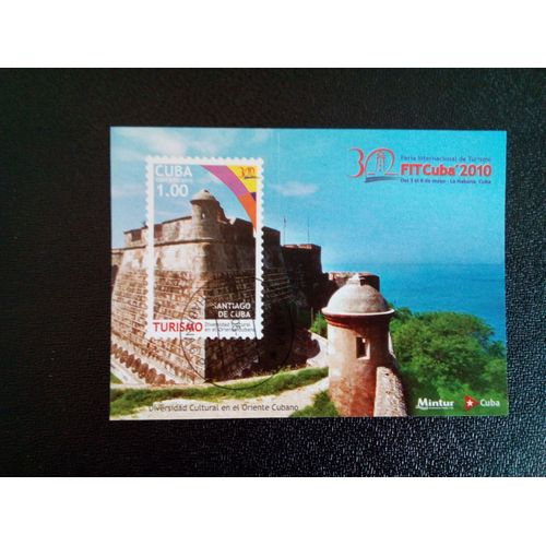 Timbre Cuba M I Bl 277 Forteresse Santiago De Cuba 2010 ( 14812 )