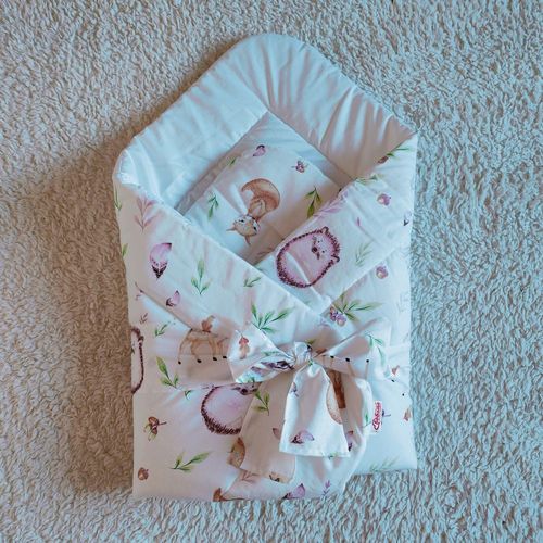 Nid D'ange D'emmaillotage Motif Foret Pour Bébé (77x77cm) - Coton Doux Et Tissu Anti-Allergique