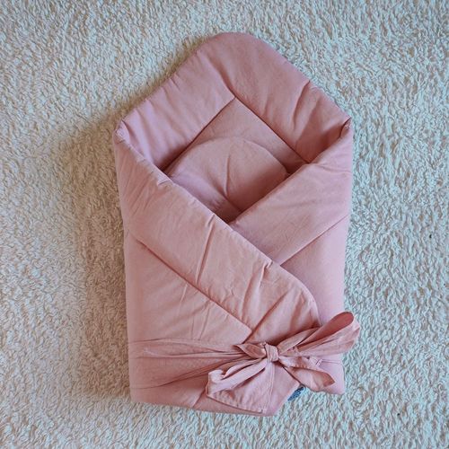 Nid D'ange D'emmaillotage Rose Pour Bébé (77x77cm) - Coton Doux Et Tissu Anti-Allergique
