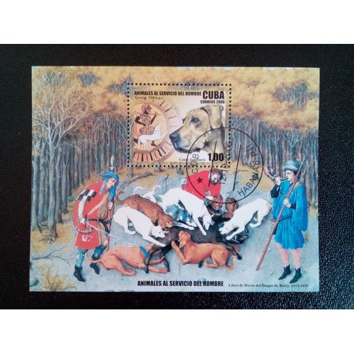 Timbre Cuba M I Bl 217 Animaux Domestiques 2006 ( 14812 )