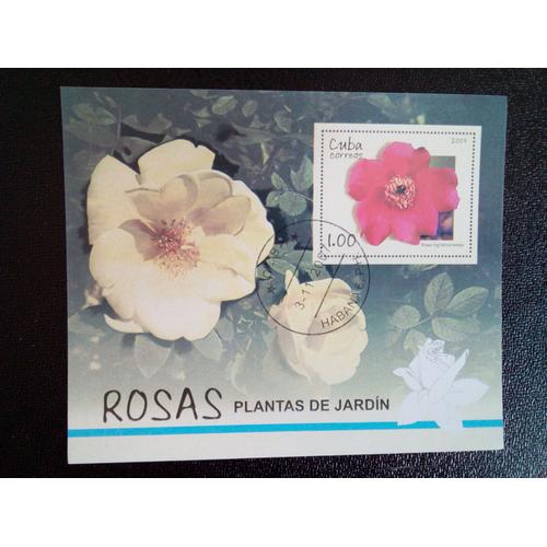 Timbre Cuba M I Bl 232 Des Roses 2007 ( 14812 )