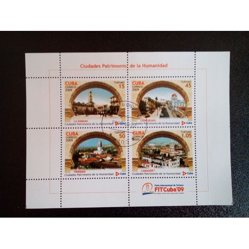 Timbre Cuba M I Bl 262 Patrimoine Mondial De L'unesco 2009 ( 14812 )