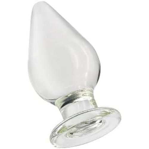 Transparent Transparent Anal Plug Femme Débutant Petit Verre Anal Plug 16 * 7.5cm Cone Crystal Anal Plug Pour Femmes Hommes Butt Plug Anal Sex