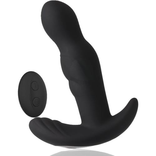 Pluganale-Noir Pluganale-Noir Plug Anale Femme Homme Vibrant En Silicone Imperméable Télécommande Sans Fil, Butt Plug Perles Anales 9 Modes