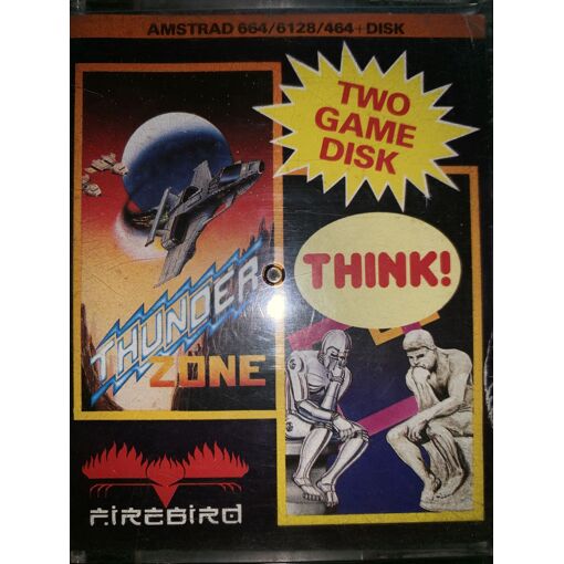Compilation Rare De 2 Jeux Amstrad CPC 6128 – Thunder Zone + Think, Testée, En Bon état