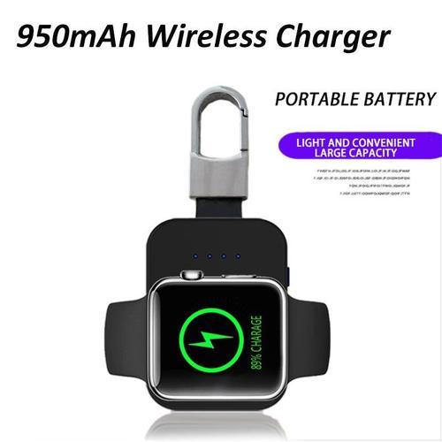 Batterie Externe Qi Chargeur Sans Fil Pour Apple Watch 1 2 3 4 Série Batterie Externe 950 Mah Portable Extérieur Mini Chargeur Pour Iwatch
