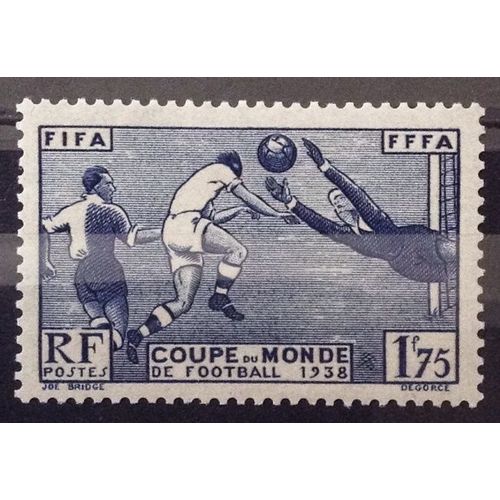 Fifa / Fffa - Coupe Du Monde De Football 1938 - 1f75 Outremer (Superbe N° 396) Neuf* - Cote 15,00 - France Année 1938 - N18916