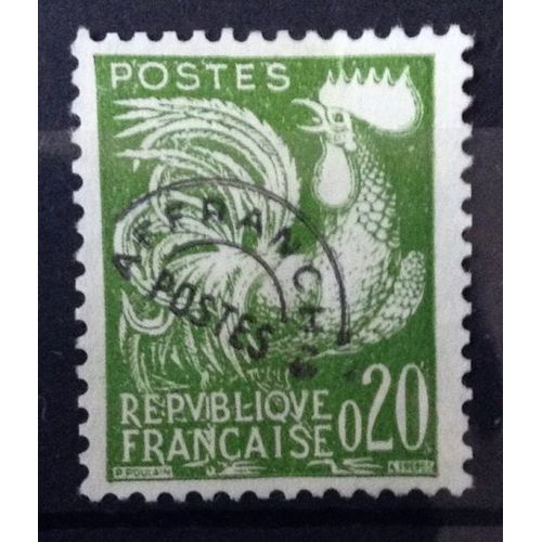 Préoblitéré Coq 0,20 Vert (Très Joli N° 120) Obl - France Année 1960 - N10873
