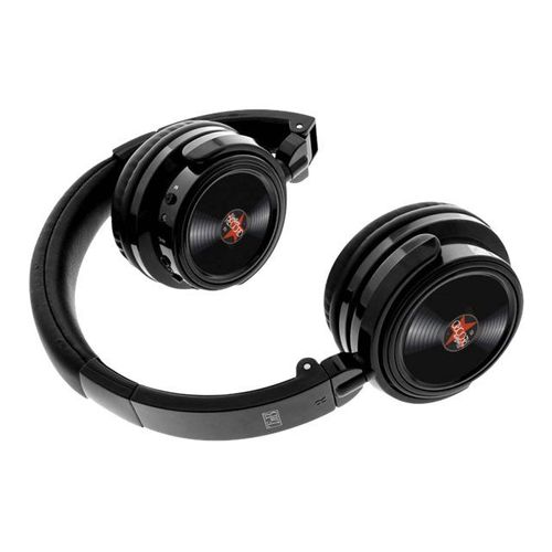 T'nB VINYLE SHINE - Écouteurs avec micro - sur-oreille - Bluetooth - sans fil - jack 3,5mm - noir