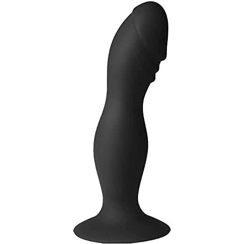 Noir Noir Gode Réaliste Jouet Sexuel Anal, Gode En Silicone Incurvé De 15,2 Cm Et Pénis En Silicone Avec Ventouse Puissante Pour