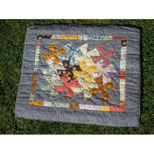 Panneau Mural Patchwork/Quilt "Les Moulins" Fait Main