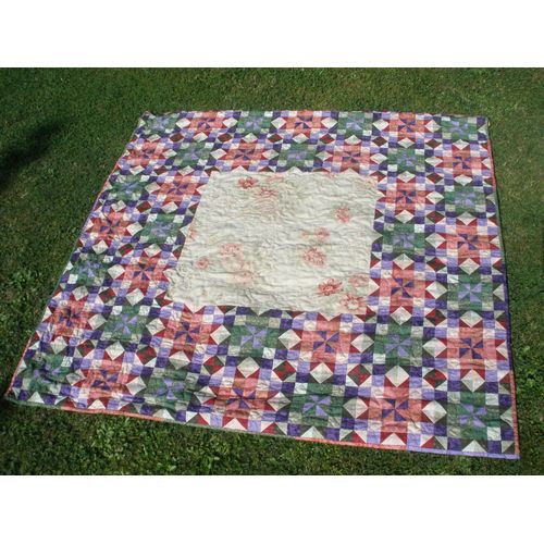 Panneau Mural Patchwork/Quilt "Le Mystère De 6 À 7" Fait Main