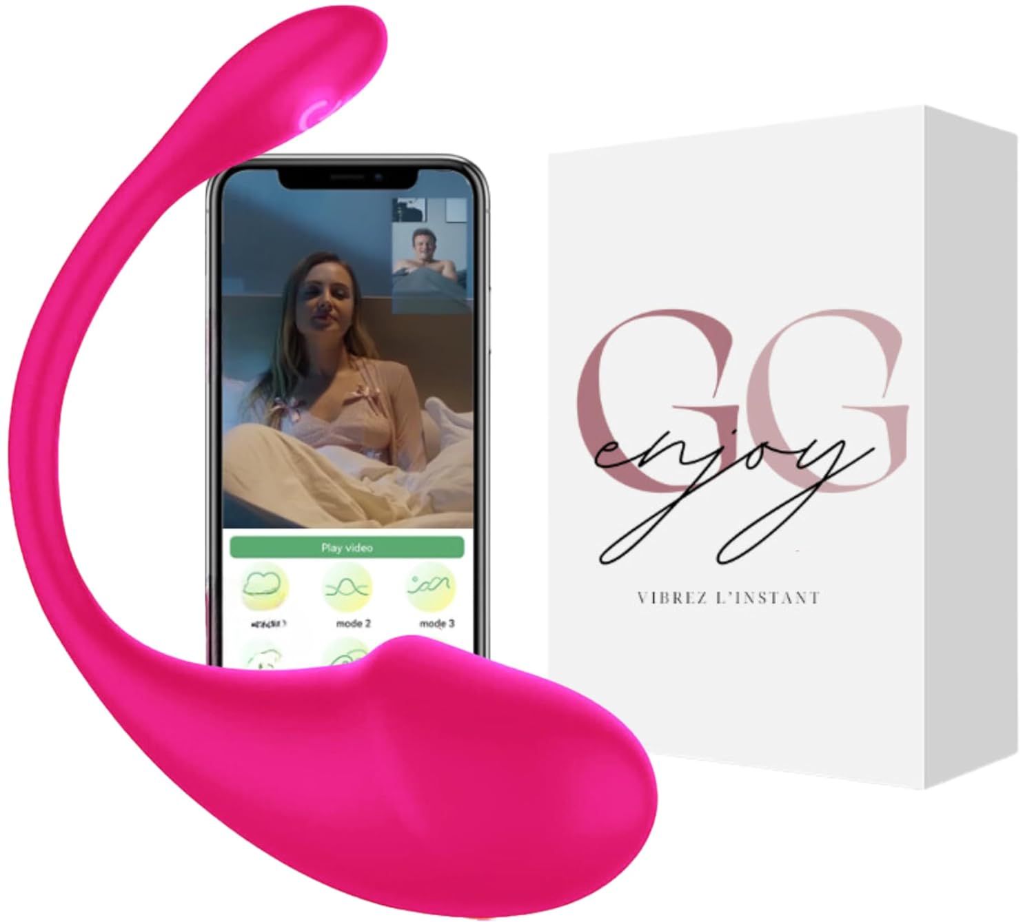 Rose Rose Vibromasseurs Féminin À Distance Connecté Clitoridien App - Sex Toys Femme Sextoy Couple Plaisir - Compatible Tout Smartphone -