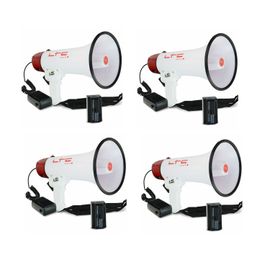 Pack 4 Mégaphones rechargeables 35W LTC MEGA35USB SD USB AUX Portée 500m - Haut parleurs Bar Manifestation Fête Supporter Sport
