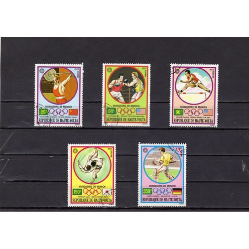 Timbres De Poste Aérienne De Haute-Volta (Vainqueurs Aux Jeux Olympiques De Munich)