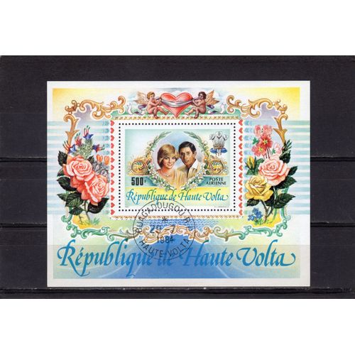 Bloc-Feuillet De Haute-Volta (Mariage Du Prince Charles Et De Lady Diana)