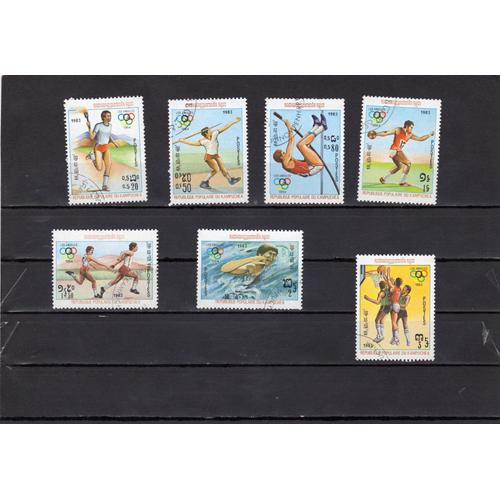 Timbres-Poste Du Kampuchéa (Jeux Olympiques DÉté À Los Angeles)