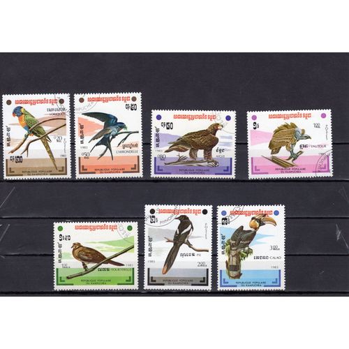 Timbres-Poste Du Kampuchéa (Oiseaux)